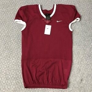 Nike Team Football Practice Jersey Mens Large Maroon White Mesh Stretch Athletic